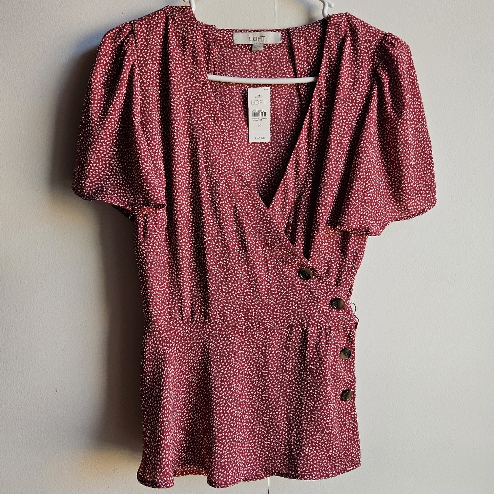 NWT Loft Wrap Blouse in Women's M